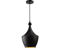 QUVIO Hanglamp modern / Plafondlamp / Sfeerlamp / Leeslamp / Eettafellamp / Verlichting / Slaapkamer lamp / Slaapkamer verlichting / Keukenverlichting / Keukenlamp - Uniek design metaal met knop - Diameter 25 cm