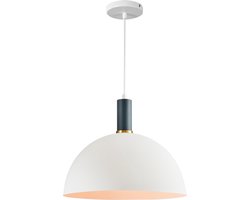 QUVIO Hanglamp retro / Plafondlamp / Sfeerlamp / Leeslamp / Eettafellamp / Verlichting / Slaapkamer lamp / Slaapkamer verlichting / Keukenverlichting / Keukenlamp - Koepel klein - Diameter 36 cm