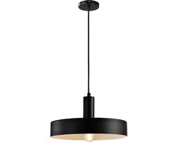 QUVIO Hanglamp retro / Plafondlamp / Sfeerlamp / Leeslamp / Eettafellamp / Verlichting / Slaapkamer lamp / Slaapkamer verlichting / Keukenverlichting / Keukenlamp - Platte vorm - Diameter 30 cm