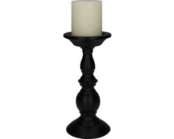 QUVIO Kandelaar - Kaarsenhouder - Diner kandelaars - Kaars accessoires - Decoratieve kandelaar - Zwart - Metaal - 22,5 cm