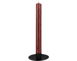 QUVIO Kandelaar - Kaarsenhouder - Kaarsenstandaard - Kaarsenonderzetter - Woonaccessoires - Decoratieve accessoires - 10 x 3 cm - Metaal - Zwart