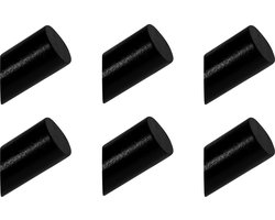 QUVIO Kapstok - Set van 6 - Kledinghangers - Wandkapstok - Wand haakje - Kapstokken - Ophanghaakjes - Muurhaakjes - Ophangsysteem - Zwart - Diameter 3 cm