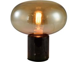QUVIO Lamp - Tafellamp - Ovaal glazen kap - D 22 cm