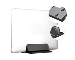 Quvio laptopstandaard - Verticale standaard - In breedte verstelbaar - Aluminium