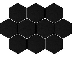 QUVIO Memobord Hexagon bulletin / Wandborden / Planborden / Wand organizer - Set van 10 tegels - Zwart