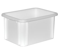 QUVIO Opbergbox - Afneembare deksel - Opbergdoos - Voorraaddoos - Opbergbakken - Organizer - Transparant - Plastic - 21 x 30 x 11 cm