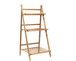 QUVIO Plantenrek / Plantenladder Opbergrek / Plantentrap / Plantenstandaard / Bloementrap / Bloemenrek / Plantenhouder - 3 etages