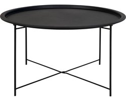 QUVIO Ronde salontafel Noah - Rond - Staal - Ø75 - Zwart