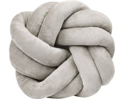 QUVIO Sierkussen - Sierkussen - Kussen - Hoofdkussen - Kussen woonkamer - Yoga kussen - Meditatiekussen - Kussentje - Fluweel -30 x 30 x 11 cm (lxbxh) - Grijs
