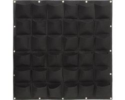 QUVIO Verticale tuin met 36 vakjes voor aan de muur - Verticale tuin - Verticaal tuinieren- Tuinieren - Moestuin - Kruidenrek - Kruidenrek ophangbaar - Kruiden - 100 x 100 cm (bxh)