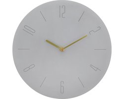 QUVIO Wandklok met even cijfers / Klok / Wandklok / Klokken - Beton