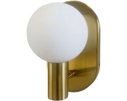 QUVIO Wandlamp - Wandlampen - Wandlamp goud - Gouden wandlamp - Wandlamp bol - Ronde wandlamp - Metaal - Goud