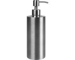 QUVIO Zeepdispenser 550 ml - Zeeppompje - Zeeppomp - Zeepfles - Handzeep pompje - Zeepflesje - RVS - Zilver / Grijs