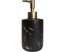 QUVIO Zeepdispenser / Zeeppompje / Zeephouder / Handzeepdispenser 400 ml - Zwart en goud