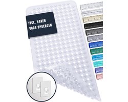 Quvo® Badmat antislip voor in bad - Douchemat antislip voor douche - Badmat antislip - Transparant - 88cm x 39cm x 3cm