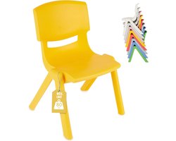 Quvo® Peuterstoel - Kinderstoel - Peuter Stoel - tot 80 kg - Geel - 34cm x 36cm x 51cm