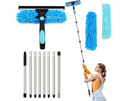 Quvo® Ramenwasser Telescopisch - Ramenwasser - Ruitenreiniger - Blauw- ‎26cm x 26cm x 4cm