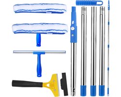 Quvo® Ramenwasser Telescopisch - Ramenwasser - Ruitenreiniger - Blauw-‎37cm x 37cm x 160cm