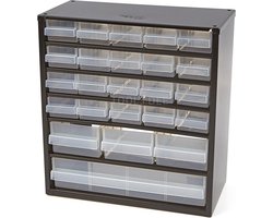 Raaco 24 Laden Metalen Ladenkast Met 10 Tussenschotten