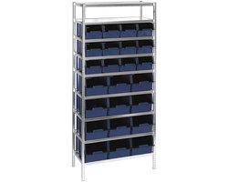 Raaco Rek met 12x bak 7-1600 12x bak 9-2800 gal/bl