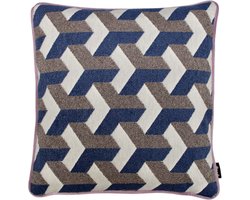 Raaf sierkussen-hoes Block blauw 50x50 cm