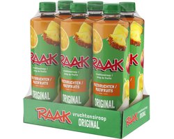 Raak vruchtensiroop multivruchten - 6 x 750 ml