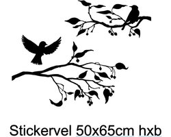 Raam - Muur  stickers Vogels op takken 2 stuks  Decoratief Wand decoratie