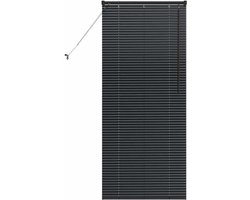 Raamblind - met gordijnen - Venetiaanse jaloezieën - Luxaflex - Privacy - lichtcontrole - Matte afwerking - 75 x 175 cm - Zwart