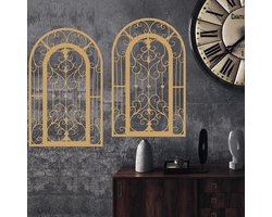 Raamboogwanddecor - Smeedijzer - Uniek ontwerp - 1 stuk