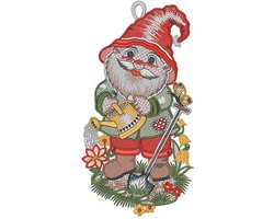 Raamdecoratie - Raamhanger - Kabouter - 15 x 31 cm - met gratis zuignap