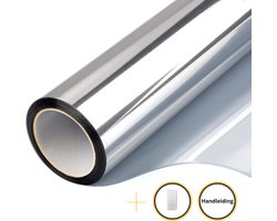 Raamfolie Anti-Inkijk 90x200 cm | Spiegel & Zonwerend | Spiegeleffect | Statisch Hechtend | Privacy Bescherming | Warmtewerend | Glasfolie voor Ramen & Deuren