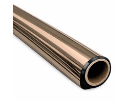 Raamfolie - Warmte-isolerende spiegelfolie - 300x30cm - PET - Bruin, zilver - Zonwerende raamsticker - UV-beschermende reflecterende folie - Statische bevestiging zonder lijm - Voor ramen in huis, kantoor en slaapkamer