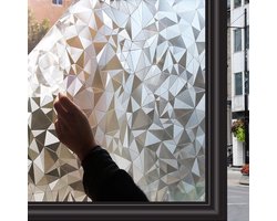 Raamfolie Zelfklevende Decorfolie Ondoorzichtige Privacyfolie Zonder Lijm Goede Privacybescherming Voor Badkamers, Douchecabines en Deuren, Kleedkamers en Vergaderruimtes 44.5 x 200cm
