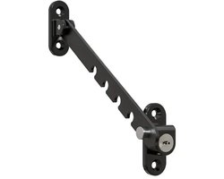 Raamgrendel met Slot - Raamvastzetter - Zwart
