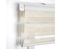 Raamjaloezieën - Zonwering Gordijn - Privacy Lichtfiltering - Eenvoudige Installatie - 80 x 140 cm - Beige