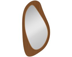 Raamspiegel - Wandspiegel - Houten Spiegel - Landelijk - Grenen Fineer - Rechthoekig - Decoratief - Wandmontage - Woonkamer - 91,5x45x3cm - 1 Stuk - Natuurhout