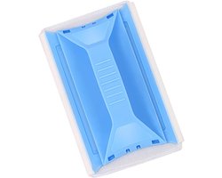 Raamspoor Reiniger - Kier Gereedschap - Krappe Ruimtes Schoonmaken - Dubbelzijdige Schraper - 18x12x55cm - Grijs