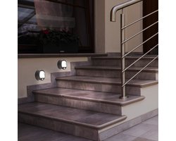 Rabalux - Buitenlamp - buitentrap wandlamp - Traplamp - bewegingssensor - 1,5W - LED - IP44 - zwart