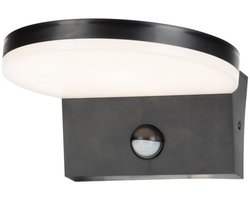 Rabalux - Buitenwandlamp met bewegingssensor, 9W, zwart, Batida