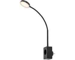 Rabalux Tivro 71284 - Nachtlamp - 4W verstelbare LED-wandlamp - IP2 - 3 kleurtemperatuurvarianten - Zwart