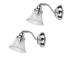 Rabalux - Wandlamp - E14 IP44 badkamer wandlamp - Zilver - 2 stuks