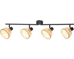 Rabalux - Wandlamp | Rotan lamp ind.spot.E14 4xMAX15W - Zwart