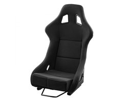 Racestoel / Racing Seat - Kuipstoel Met Geïntegreerde Schuifrails - Dubbele Vergrendeling - Hoog Veerkrachtig Schuim - Zachte Velours Bekleding - Voor Raceauto En Kart