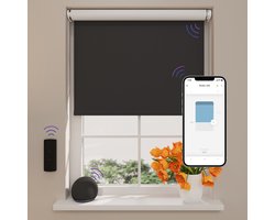 Radeco® Elektrisch Rolgordijn Verduisterend - Easy - Black - 220 x 190 cm - Motionblinds CMD-02-P