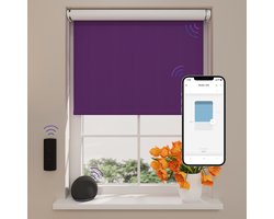 Radeco® Elektrisch Rolgordijn Verduisterend - Easy - Purple - 180 x 190 cm - Motionblinds CMD-02-P
