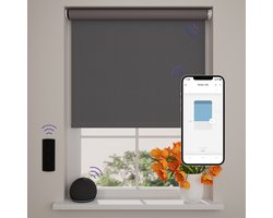 Radeco® Elektrisch Rolgordijn Verduisterend - Easy Velvet - dim-out - Taupe - 60 x 190 cm - Motionblinds CMD-02-P