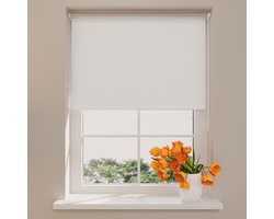 Radeco® Rolgordijn Verduisterend - Pure mini Thermo - Wit - 120 x 150 cm - Isolerende zonwering – Rolgordijn zonder boren