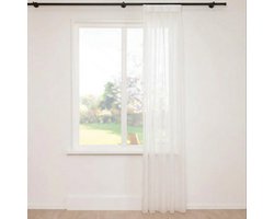 Radero - Kant en Klaar Gordijn met Haakjes - Voile - Lichtdoorlatend - 150x315cm - Naturel - Woonkamer - Vitrage - Voorgeplooid - Plooiband - Gerecycled Polyester