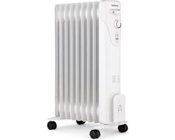 Radiator van elektrische oliebad - 2000 Watt - Oceanic - 3 Powers - 9 Elements - Mobile - Wit