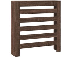 Radiatorombouw Tafel Decoratief met Legplank 78x20x82 cm Eikenhout